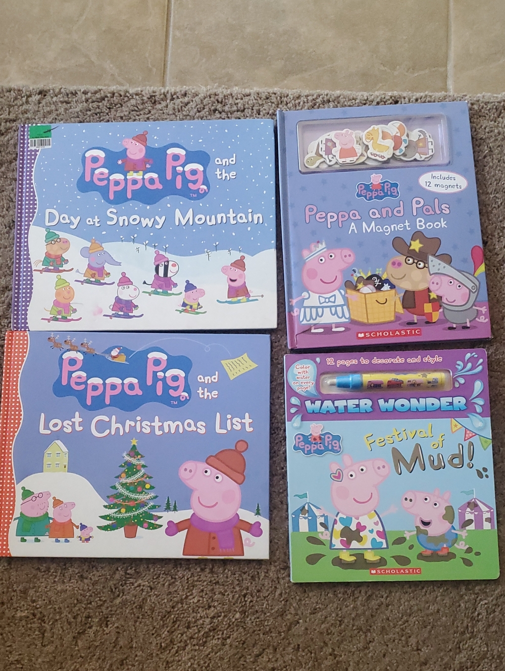Peppa Pig Book Set - Blue and Purple Covers